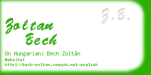 zoltan bech business card