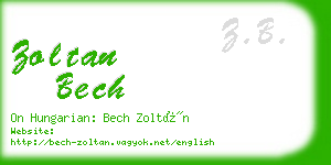 zoltan bech business card